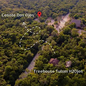 Treehouse H2ojos Campsite Tulum